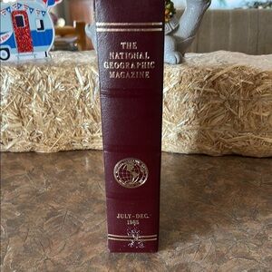 National Geographic Magazine July-Dec 1985 Red Leather Bound